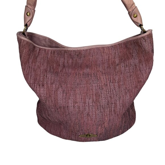 Elliott‎ Lucca Pink Woven Leather Tote Hobo Shoulder Bag - Picture 2 of 12